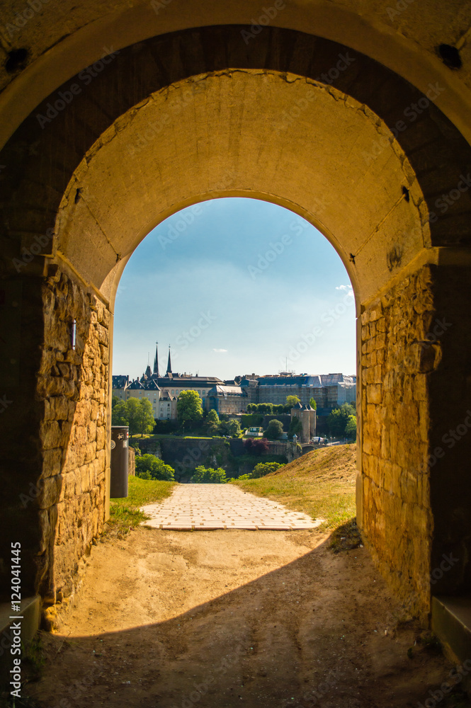 Luxembourg cityscape view from the Three Acorns