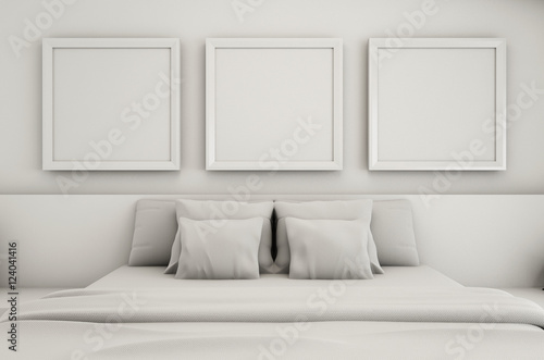 Bedroom for Mock up interior - 3D render © methajam