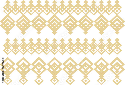 Elegant decorative border made up of square golden and white 15