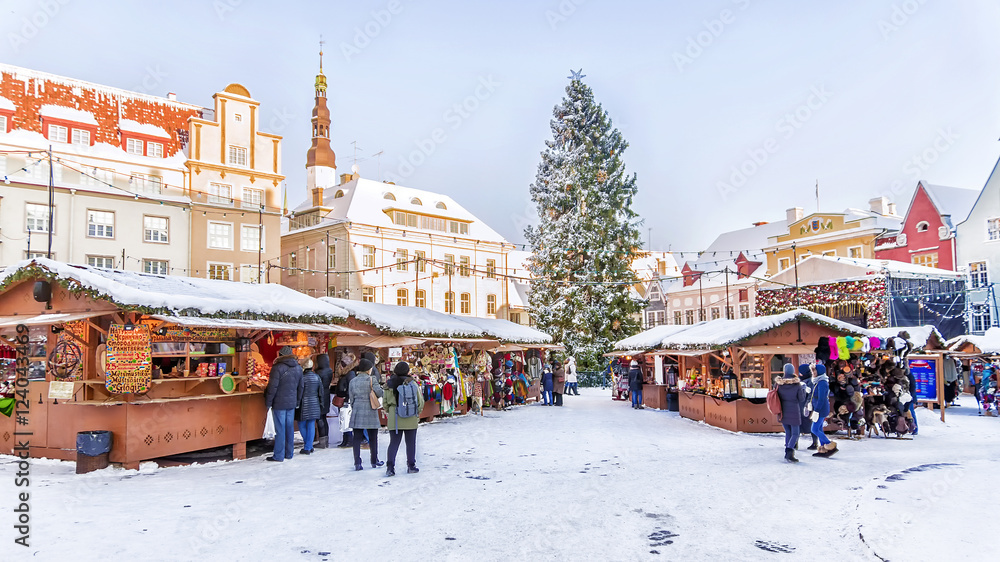 Christmas decoration Town Hall Square in Tallinn