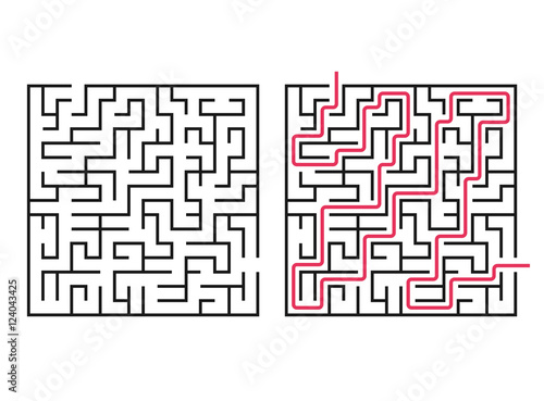 Vector labyrinth. Maze / Labyrint with entry and exit.