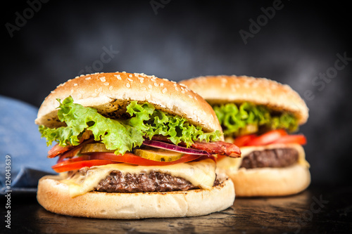Delicious grilled burger