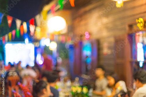 Wallpaper Mural Blurred image of people enjoy party Torontodigital.ca