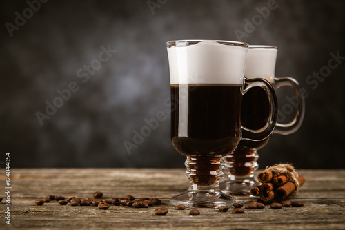 Glass of Irish coffee