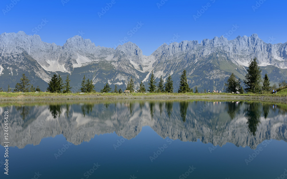 WILDER KAISER - Atzbergsee im Spiegelbild die Königs von Tirol