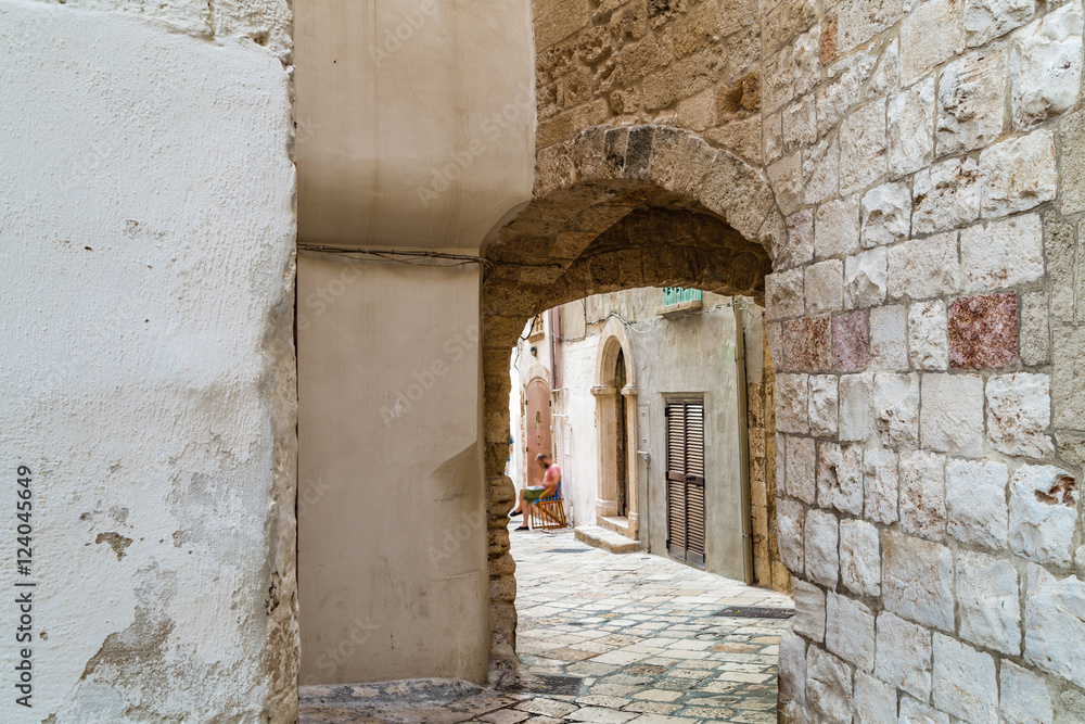 typical alleyway of old Italian village
