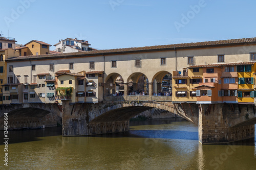 Vecchio Bridge over the River Arno in Florence, fragment