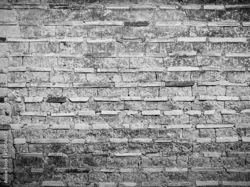 Brick wall in black and white background