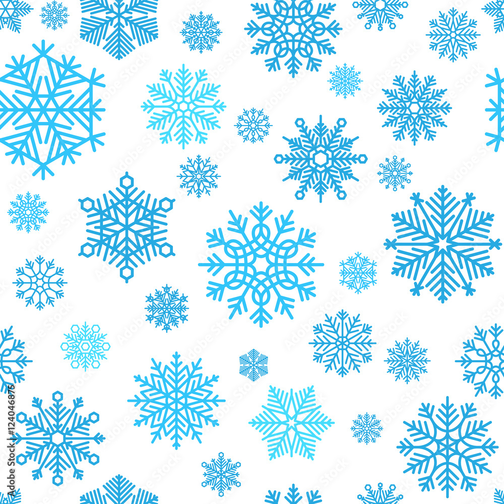 Stockvector Winter snowflake pattern. Vector snow and snowflakes