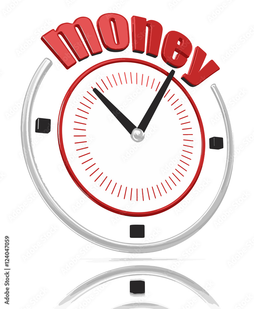Money time. Image with clipping path. Money time. Image with clipping path.