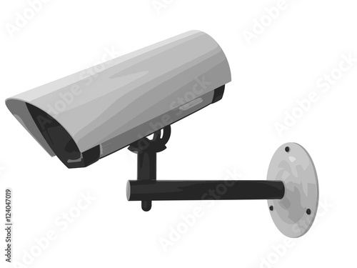 3d security camera. White background.