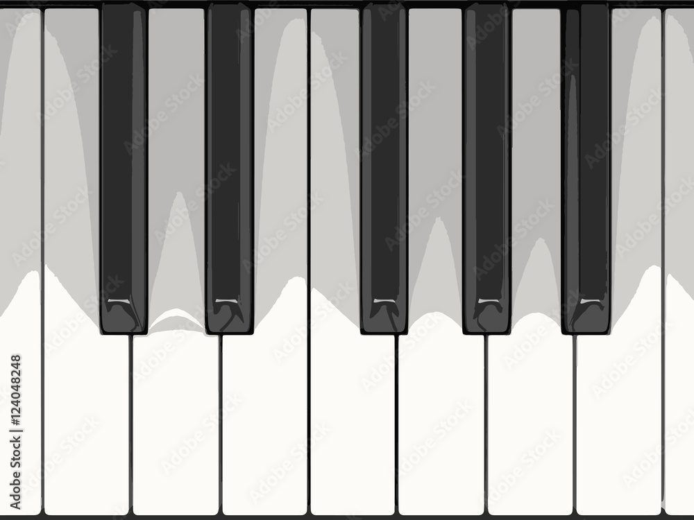 Naklejka premium Digital piano keyboard. Image with clipping path