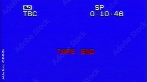 Screen Camera Recorder Footage - Tape End on blue background photo