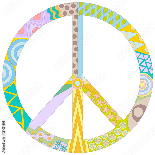 pacifik peace symbol isolated on white background