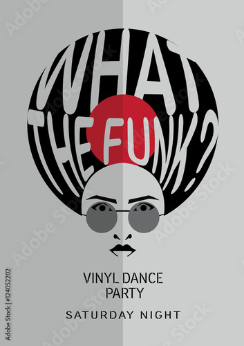 Vinyl party poster. Vector illustration.