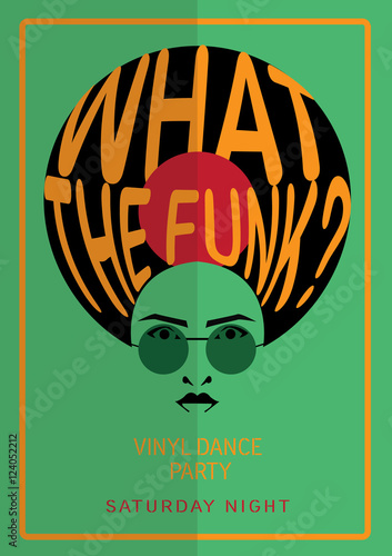 Vinyl party poster. Vector illustration.