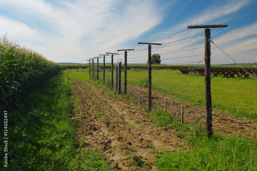 Obraz premium Fence Iron Curtain, Czech republic
