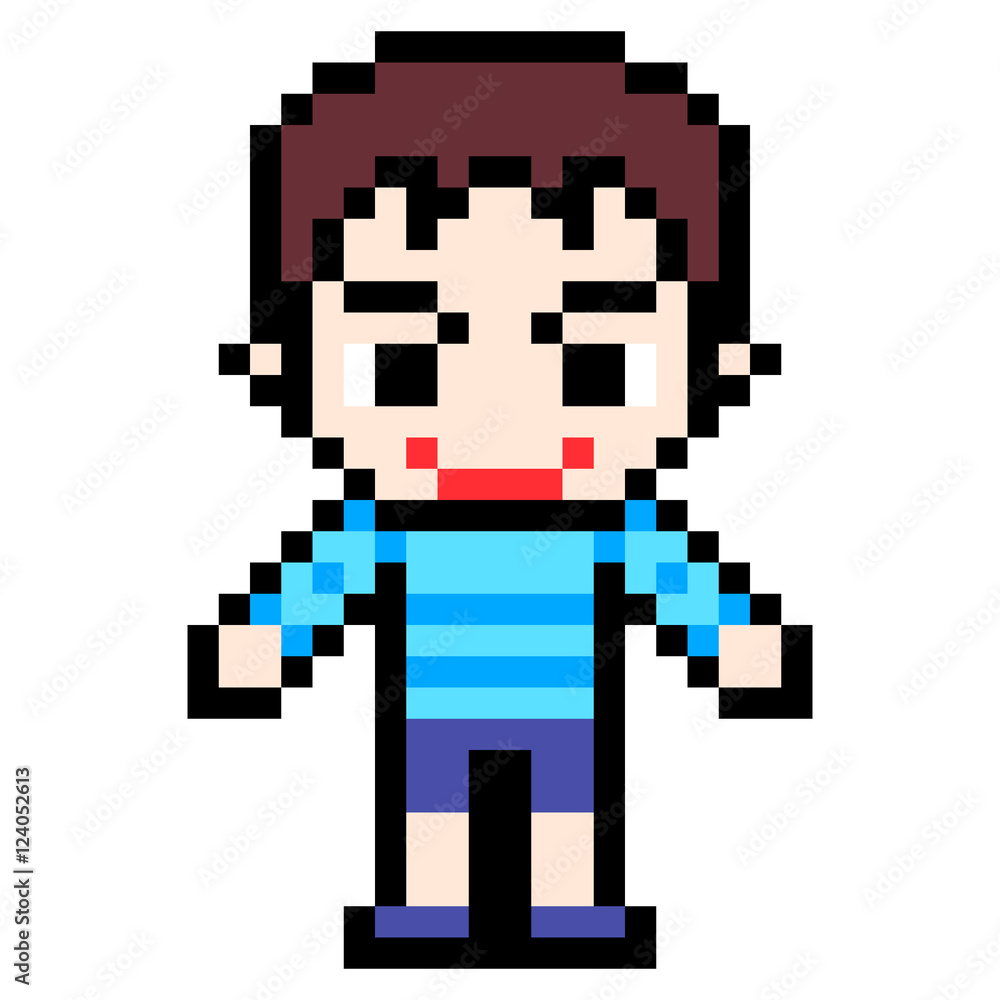 illustration design pixel art man waer illustration design pixel art man waer
