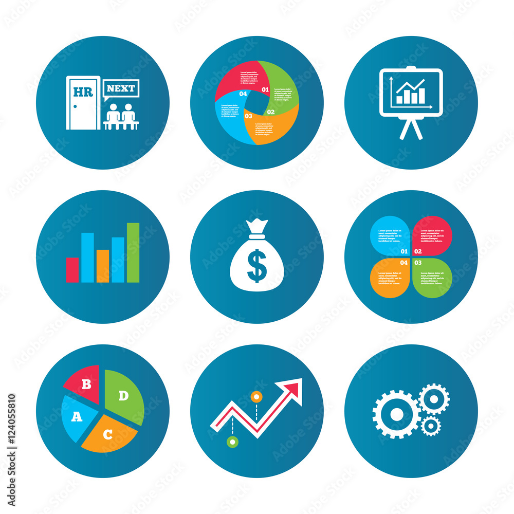 Human resources and Business. Presentation board.