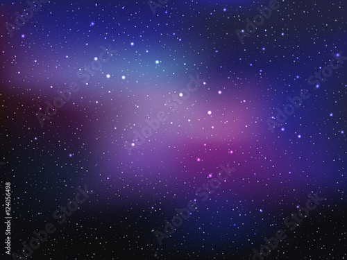 Space background with stars and patches of light. Abstract astronomical galaxie illustration.