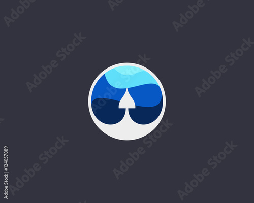 Rocket start sky negative space logotype. Startup vector logo symbol design.