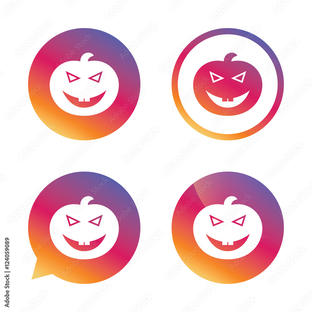 Halloween pumpkin sign icon. Halloween party. Halloween pumpkin sign icon. Halloween party.
