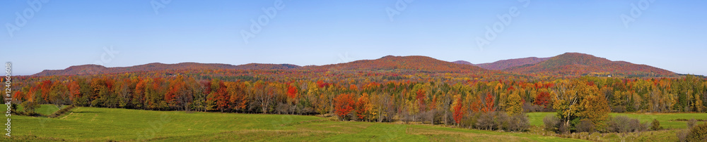 Autumn Panorama; Brome, Quebec, Canada