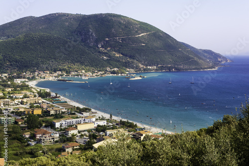 View from up of Vasiliki village at Lefkada - Summer coast © akarb