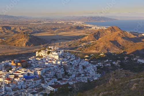 Typical White Village; Mojacar, Almeria Province, Spain photo