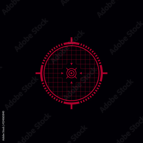 Sight Flat Vector Illustration
