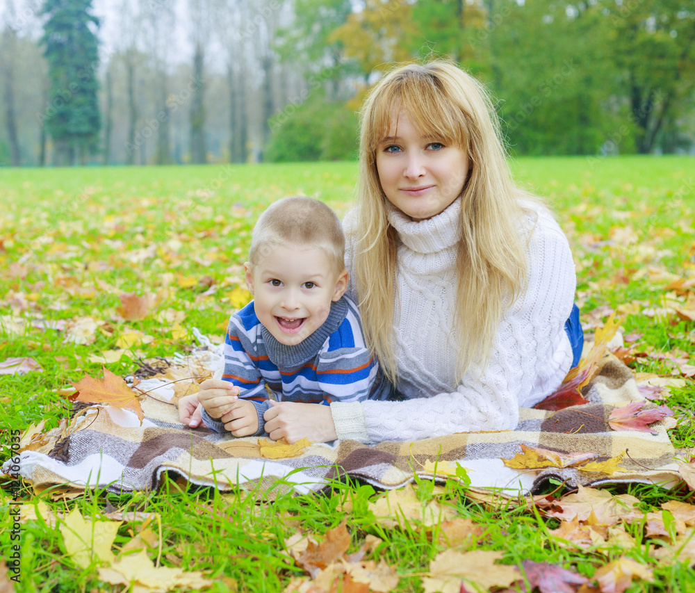 mother and son outdoor mother and son outdoor