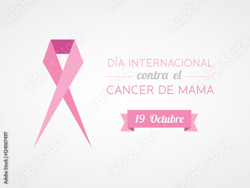 International Day of Breast Cancer in Spanish. Dia internacional contra el cancer de mama