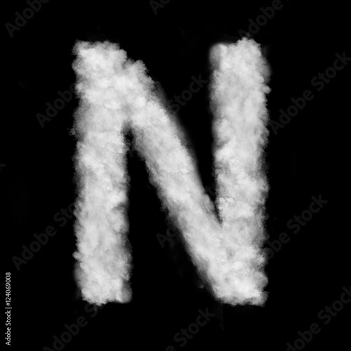 letter N made of the clouds