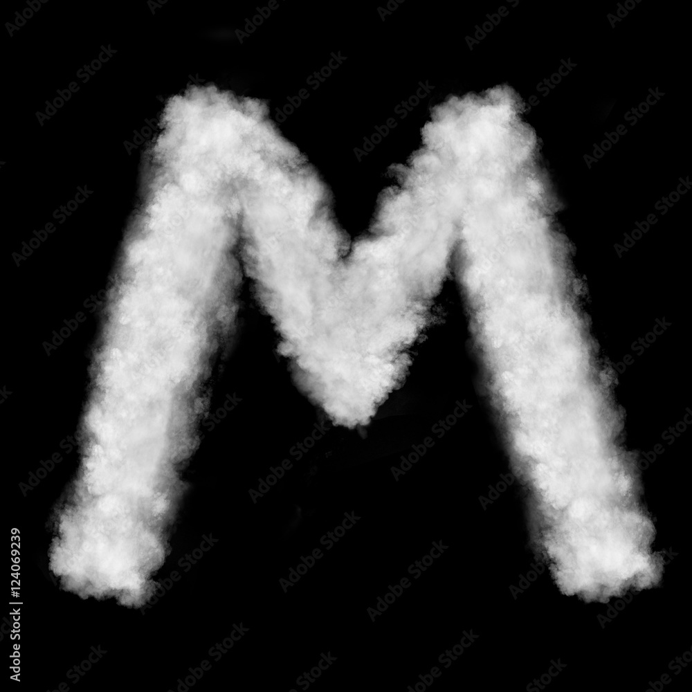 letter M made of the clouds
