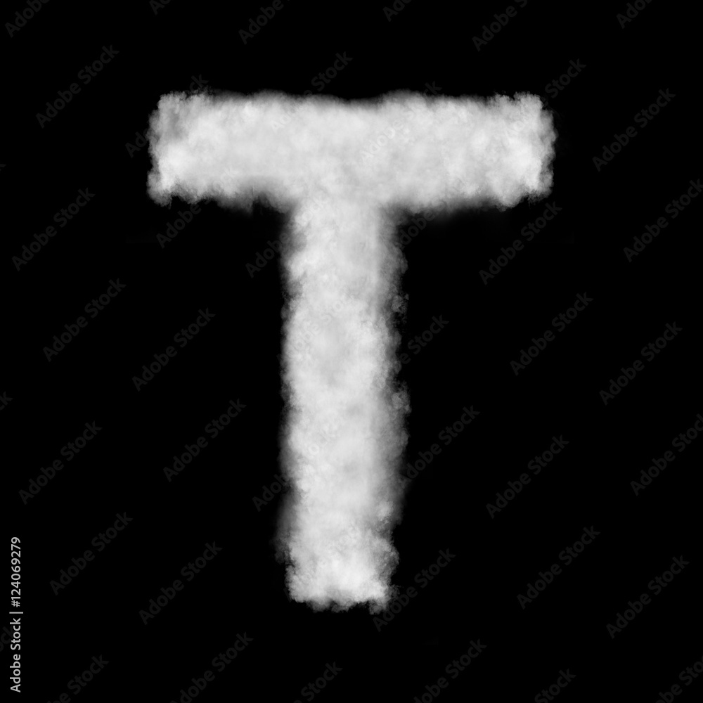 letter T made of the clouds