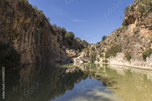 artificial lake in Bolbaite, Valencia, Spain