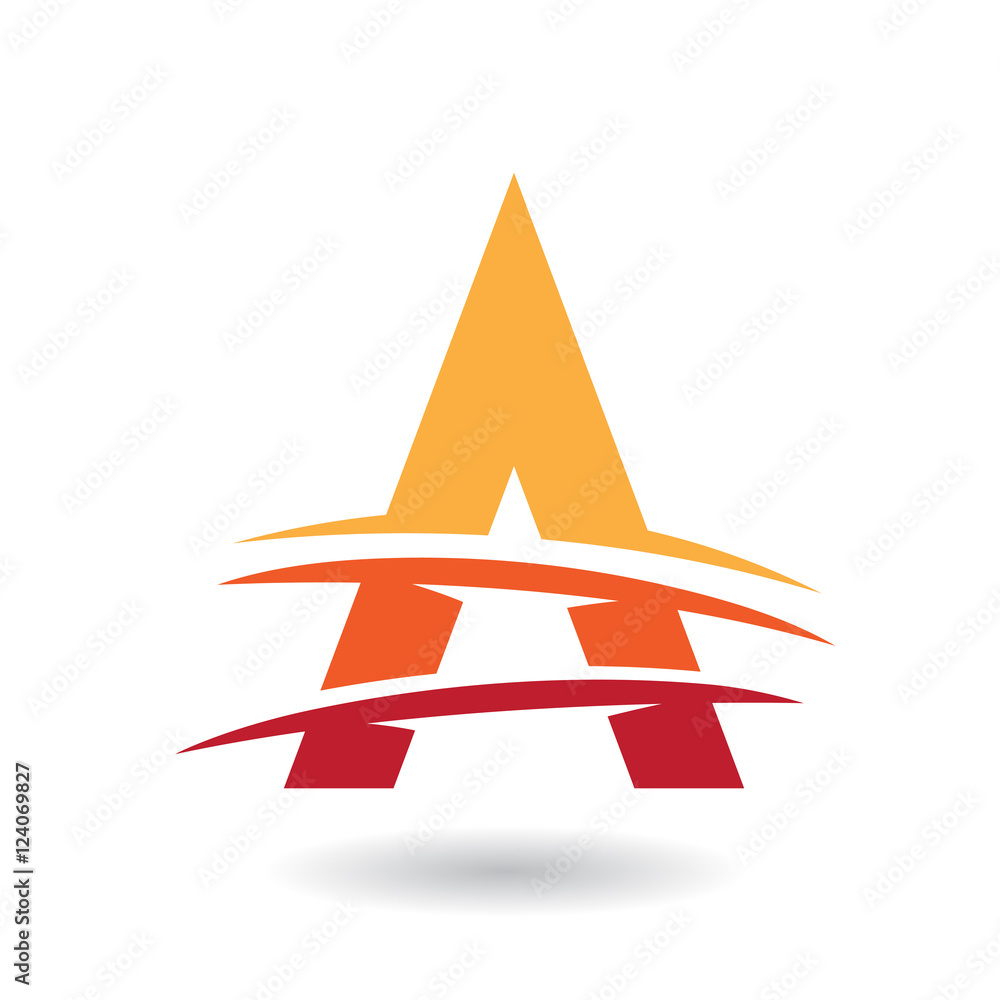 Colorful Abstract Triangle Symbol of Letter A Colorful Abstract Triangle Symbol of Letter A