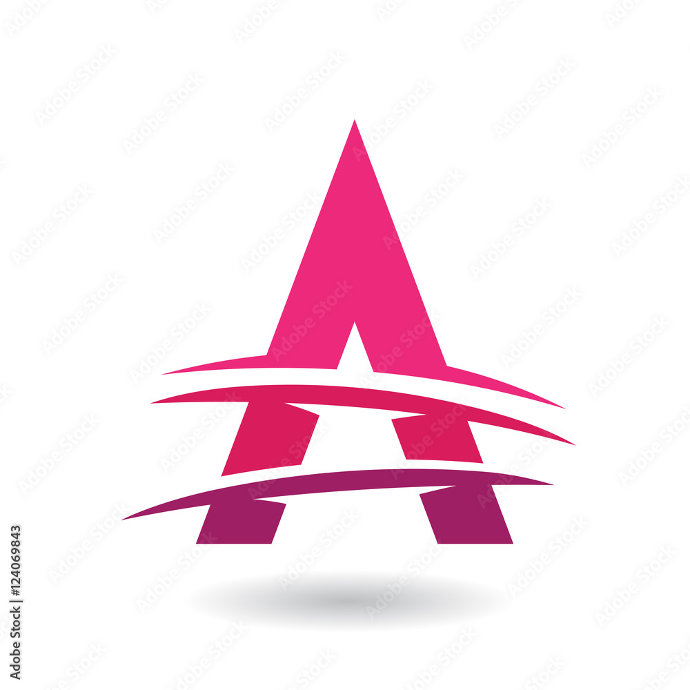 Colorful Abstract Triangle Symbol of Letter A Colorful Abstract Triangle Symbol of Letter A