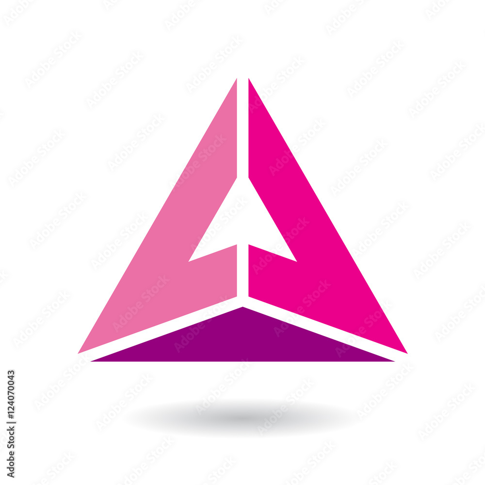 Colorful Abstract Triangle Symbol of Letter A Colorful Abstract Triangle Symbol of Letter A