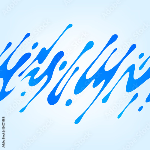 Vector illustration of abstract blue shape. Abstract splash, liquid shape. Background for poster, cover, banner, placard. Logo design. Seamless pattern