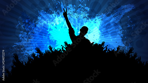 Festival. Crowd of dancing people