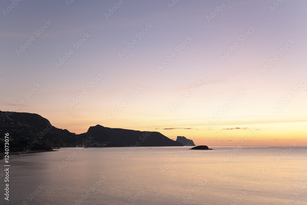 Sunrise in autumn in Altea, Alicante, Spain. Sunrise in autumn in Altea, Alicante, Spain.