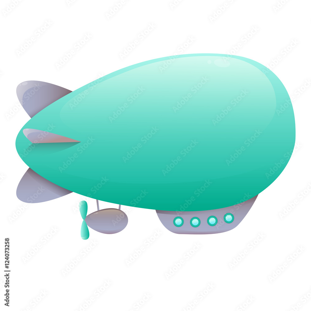 Airship isolated on white background. Vector illustration Airship isolated on white background. Vector illustration