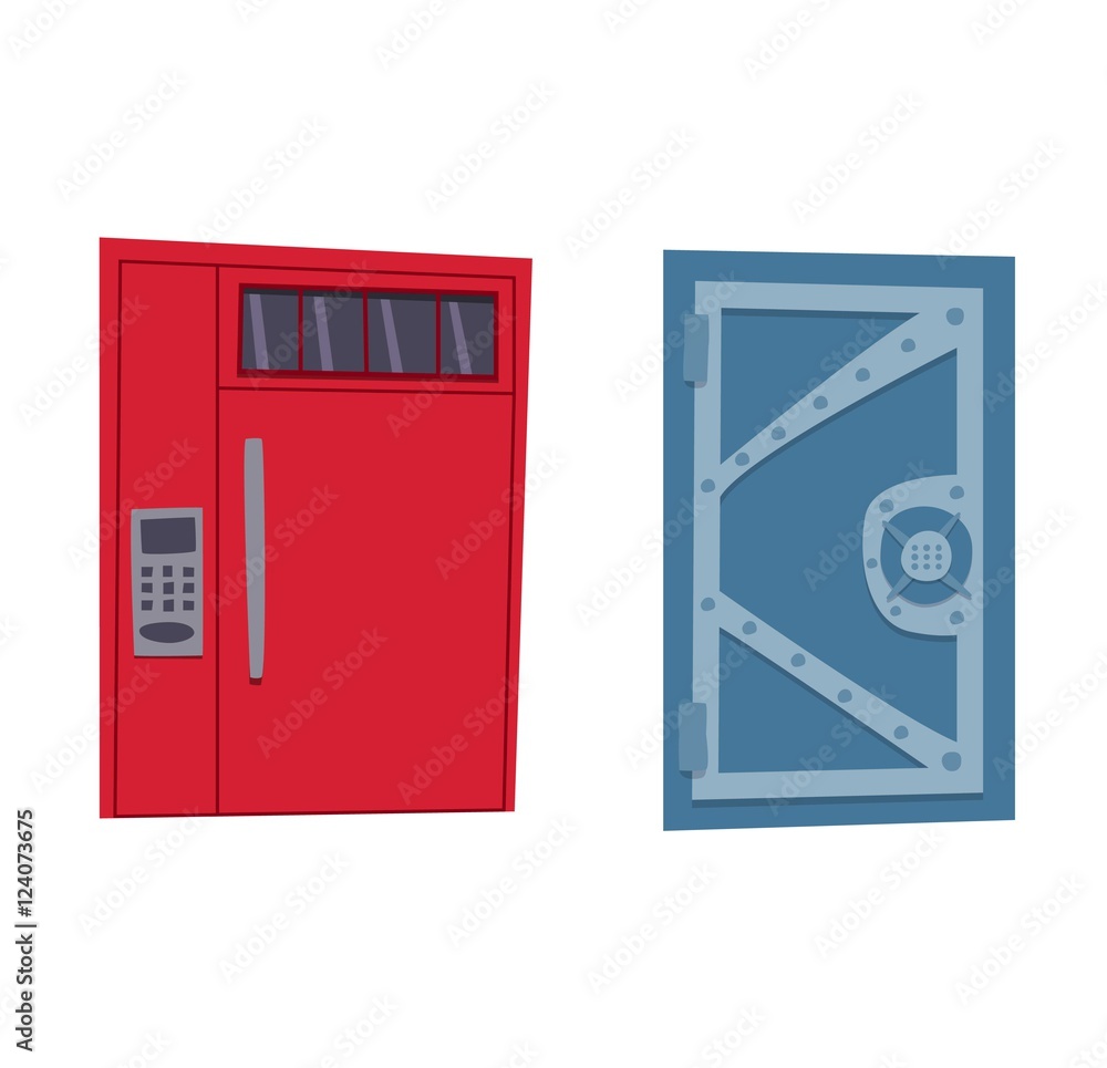 Bank safe door isolated vector Bank safe door isolated vector