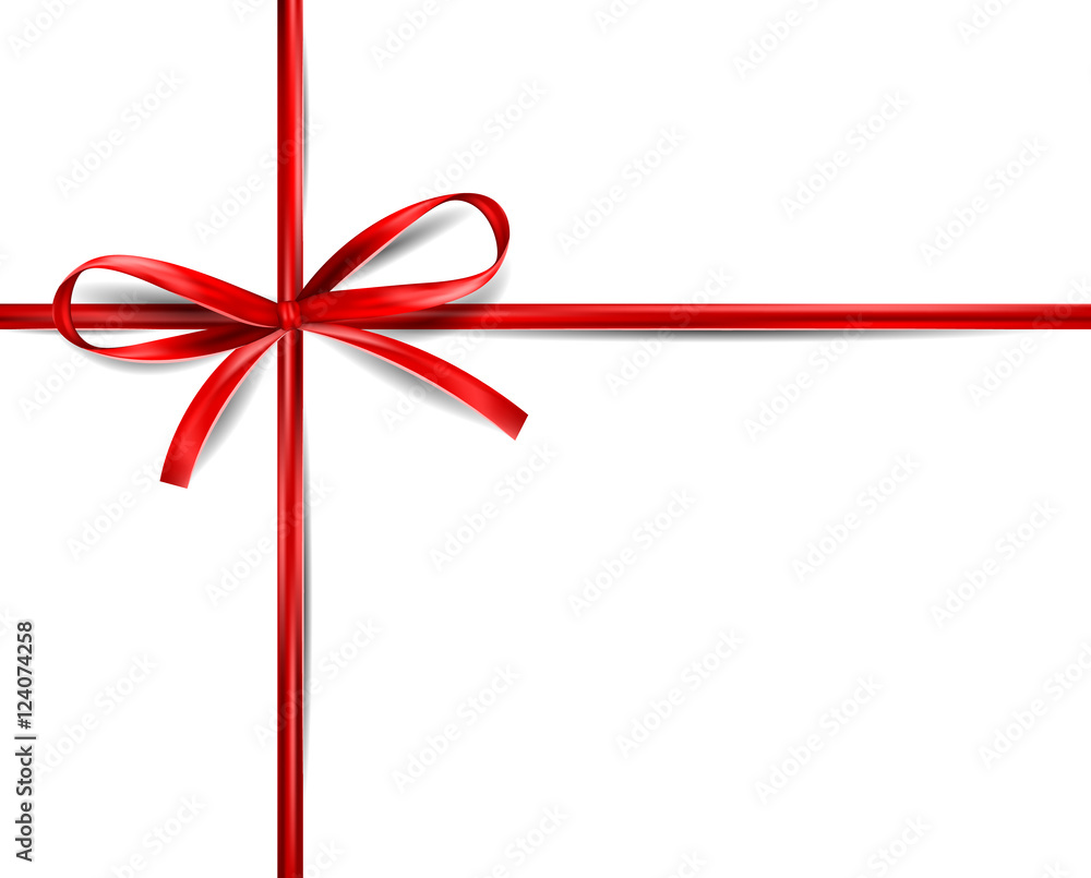 Geschenk Schleife Band rot als Gutschein Weihnachten Karte Geschenk Schleife Band rot als Gutschein Weihnachten Karte