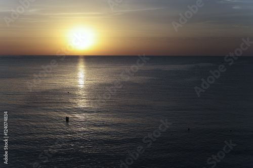 Sunrise in autumn in Altea  Alicante  Spain.