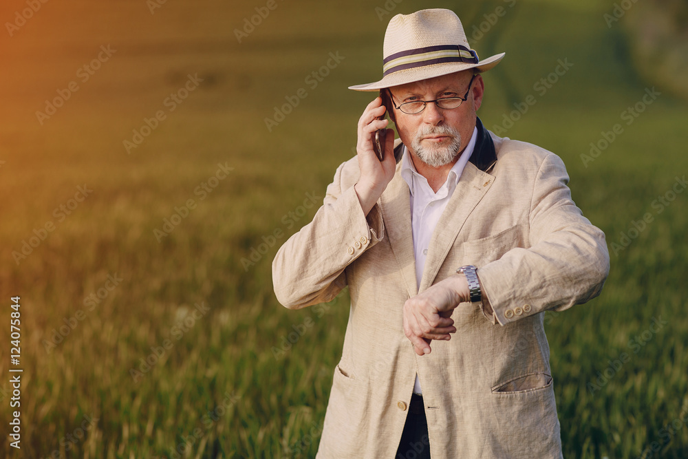 old man in field old man in field