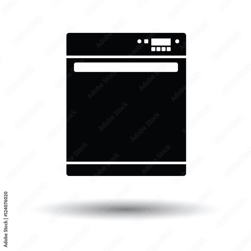 Kitchen dishwasher machine icon Kitchen dishwasher machine icon
