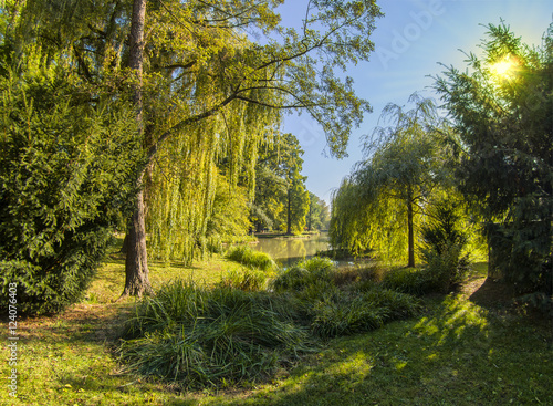 Herbststimmung im Bad Nauheimer Kurpark, Hessen, Wetterau