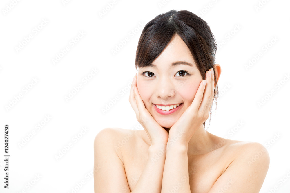 attractive asian woman beauty image on white background attractive asian woman beauty image on white background